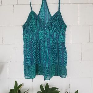 Patterned Racerback Tank